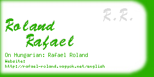 roland rafael business card